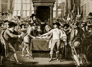 Cromwell ontbindt het Lange Parlement, 1653, illustratie uit Hutchinsons Story of the British Nation, ca. 1923 door English School