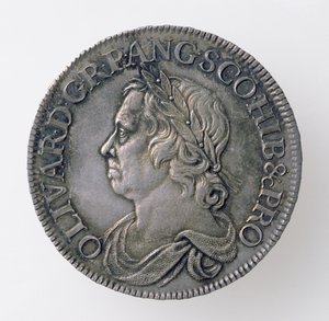 Kroon van Oliver Cromwell (1599-1658), Londen Munt, 1658 (voorzijde)