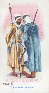 Gebruikelijke groet in Arabië, 1907 door English School