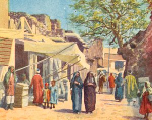 Damascus, een typische straat door English School