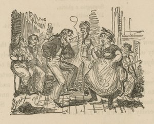 Dansen in een Londense taverne door English School