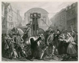 Daniel Defoe in de schandpaal door English School