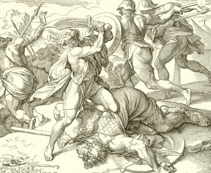 David doodt Goliath van Gath door English School