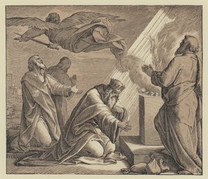 Davids onderwerping aan Gods oordeel (gravure)