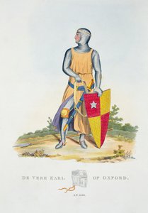 De Vere, Graaf van Oxford, 1280, uit Oud Wapenrusting door Samuel Rush Meyrick, 1824