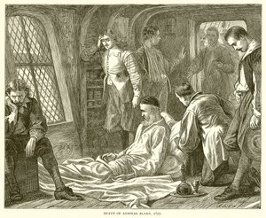 De dood van admiraal Blake, 1657 door English School
