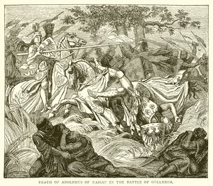 Dood van Adolf van Nassau in de slag bij Göllheim