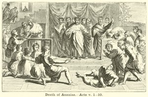 De dood van Ananias, Handelingen, v, 1, 10