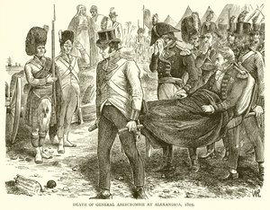 Dood van Generaal Abercrombie in Alexandrië, 1801