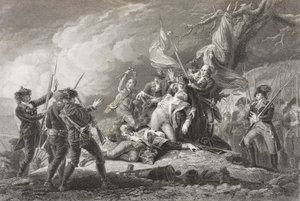 Dood van Generaal Montgomery bij de Slag om Quebec, 1775, uit 
