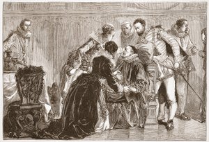 De dood van Willem de Zwijger, Prins van Oranje, illustratie uit 