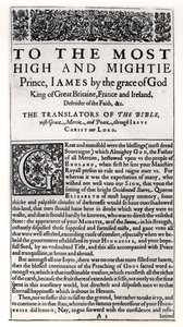Opdrachtpagina in de Heilige Bijbel, uitgegeven door Robert Barker, 1611 door English School