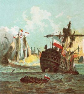 Nederlaag van de Nederlandse vloot door English School