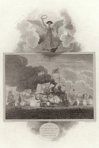 Nederlaag van de Nederlandse vloot, 13 juli 1653, door admiraals Blake en Monk door English School