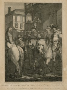 Vertrek van de Canterbury Pelgrims