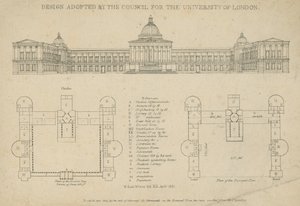 Ontwerp aangenomen door de raad voor de Universiteit van Londen