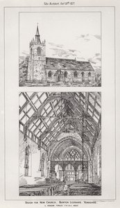 Ontwerp voor nieuwe kerk, Burton Leonard, Yorkshire door English School