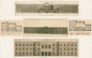 Ontwerp voor Newgate-gevangenis door English School