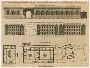 Ontwerp voor Newgate gevangenis door English School