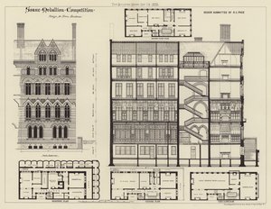 Ontwerp voor Stadsresidentie (gravure) door English School