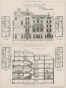 Ontwerp voor een Londense residentie door William Scott door English School