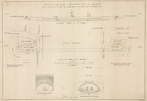 Ontwerp voor een weg onder de Thames door English School