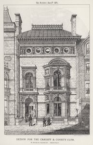 Ontwerp voor de Cardiff en County Club door English School