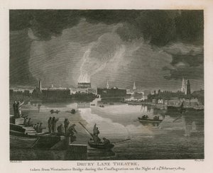 Vernietiging van Drury Lane Theatre, 24 februari 1809 door English School