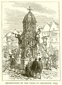 Vernietiging van het kruis in Cheapside, 1643
