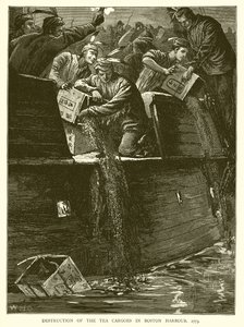 Vernietiging van de theeladingen in de haven van Boston, 1773