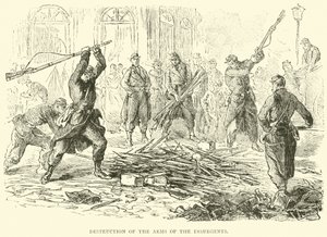 Vernietiging van de wapens van de opstandelingen, april 1871 door English School