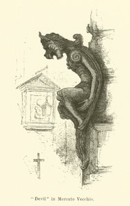 "Duivel" in Mercato Vecchio (gravure) door English School