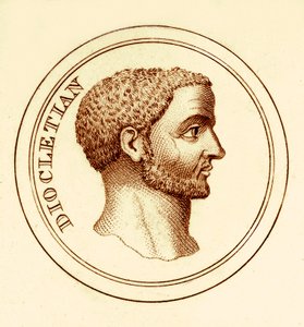 Diocletianus, illustratie uit Het Universele Historische Woordenboek door George Crabb, gepubliceerd 1825