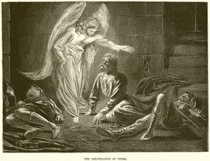 De bevrijding van de apostel Petrus door een engel van de Heer, uit de gevangenis van koning Herodes