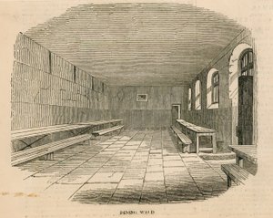 Eetzaal bij Newgate gevangenis door English School
