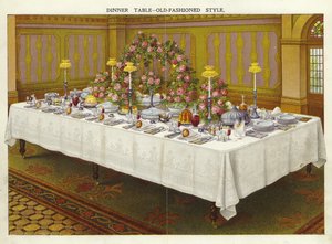 Diner tafel - ouderwetse stijl