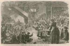 Dinnertijd op de Clare Market ragged School, Kerstmis 1869 door English School