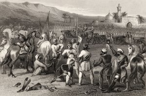 Ontwapening van de 11e Ongeregelde Cavalerie in Berhampore in 1857, uit 