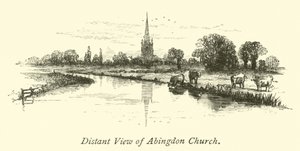 Verre Uitzicht op de Kerk van Abingdon door English School