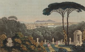 Verre uitzicht op Napels, Italië