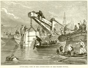 Duikklok gebruikt bij de bouw van de Thames Tunnel door English School
