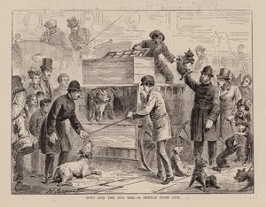 Honden en de hondenbelasting, een schets uit het leven (gravure) door English School