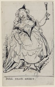 Doll Tear Sheet, ca. 1825 door English School