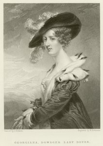 Weduwe Lady Dover door English School