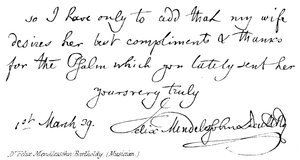 Dr Felix Mendelssohn Bartholdy, Musicus