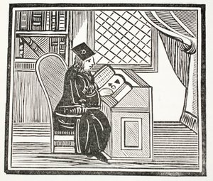Dr. John Faustus, illustratie uit Chap-books of the Eighteenth Century door John Ashton, gepubliceerd 1882