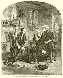 Dr. Johnson leest het manuscript van The Vicar of Wakefield door English School