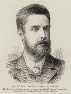 Dr. Nicolai Feodorovitch Gamaleia (gravure) door English School
