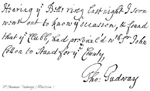Dr. Thomas Tudway door English School