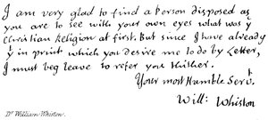 Dr William Whiston door English School